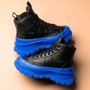 Nike Blazer Roam Mid Lace up Boots Sneakers Hiking Trail Winter Shoes Black Blue